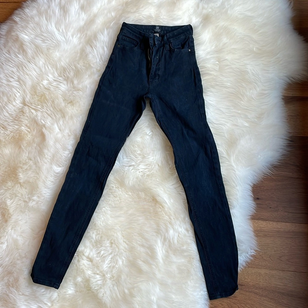 Just black size 24 cotton polyester spandex blend in black/jeans -skinny